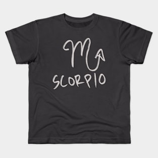 Hand Drawn Scorpio Zodiac Signs Kids T-Shirt